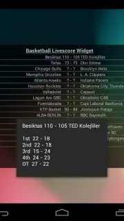 Basketball Livescore Widget captura 20