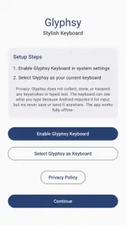 Glyphsy – Stylish Keyboard captura 1