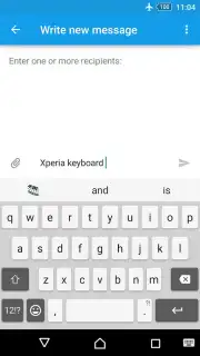Teclado Xperia captura 7