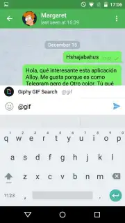 Alloy -free messaging app captura 4