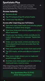 Spotistats for Spotify captura 1