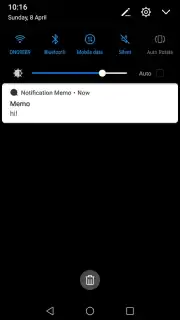 Notification Memo captura 1