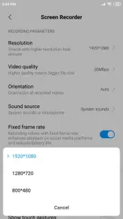 MIUI Screen recorder captura 3