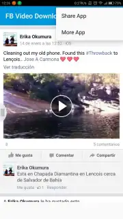 Appbloo FB Video Downloader captura 1