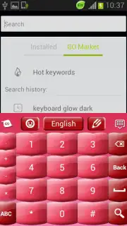 Pink Keyboard Hearts Glow captura 2