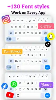 Keyboard for WhatsApp : Stylish Fonts Keyboard captura 3