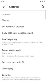 Yandex Browser (alpha) captura 17