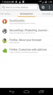 Orfox: Tor Browser captura 5