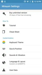 Minuum Keyboard captura 1