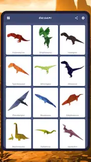 Origami dinosaurs paper shapes captura 3