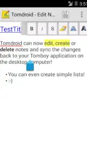Tomdroid captura 6