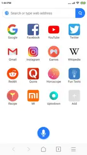 Mint Browser captura 4