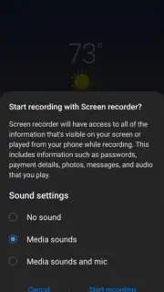 Samsung Record screen captura 2
