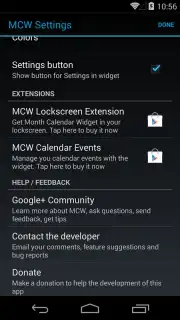 Month Calendar Widget captura 1