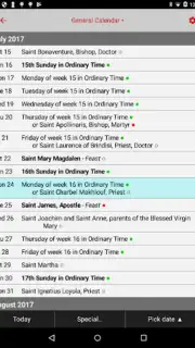 Catholic Calendar from Universalis captura 2