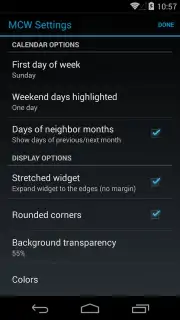Month Calendar Widget captura 4