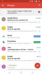 Gmail GO captura 7