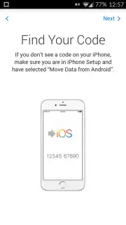 Move to iOS captura 6