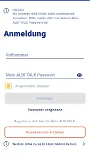 ALDI TALK captura 2
