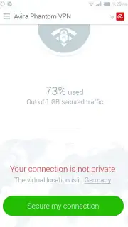 Avira Phantom VPN captura 9