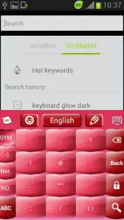 Pink Keyboard Hearts Glow captura 1