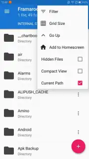 Framaroot File Manager captura 1
