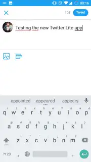 Twitter Lite captura 2