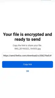 Firefox Send captura 6