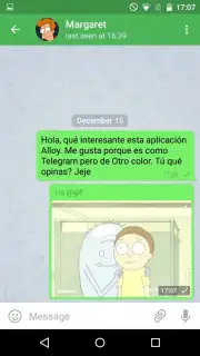 Alloy -free messaging app captura 2