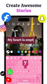 Keyboard for WhatsApp : Stylish Fonts Keyboard captura 2