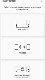 Samsung Smart Switch Mobile captura 1