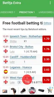 Bet9ja Extra with predictions and Livescores captura 5