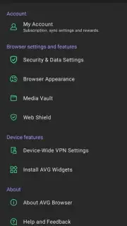 AVG Browser captura 2