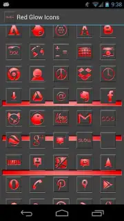 Free Red Glow Icons captura 1