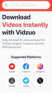 Download Videos from All Social Media - Vidzuo captura 1