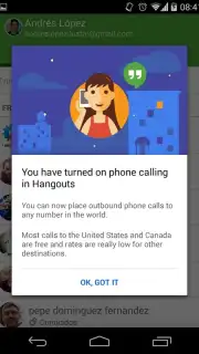 Hangouts Dialer captura 3