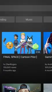 YouTube for Android TV captura 1