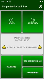 Simple Work Clock Pro captura 1