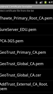 Android Certificate Installer captura 4