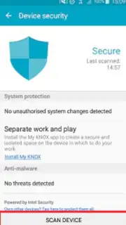Samsung Device Security captura 2