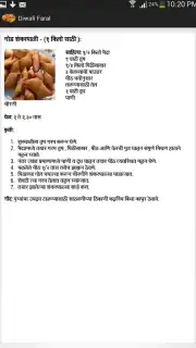 Diwali Faral Recipes (Marathi) captura 1