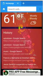 Goo Internet Browser captura 3