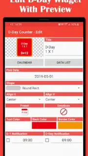D-Day Counter & Memo Widget captura 7