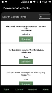 GxFonts - Custom fonts for Samsung Galaxy captura 3