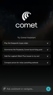 Comet Browser captura 17