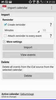 iCal Import/Export 2.4 captura 6