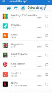 Uninstaller App captura 1